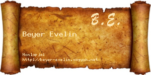 Beyer Evelin névjegykártya